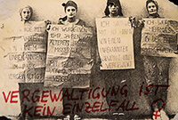 198?: Plakat „Vergewaltigung ist kein Einzelfall“