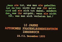 1993-12-10: 10 Jahre AFLZ Innsbruck